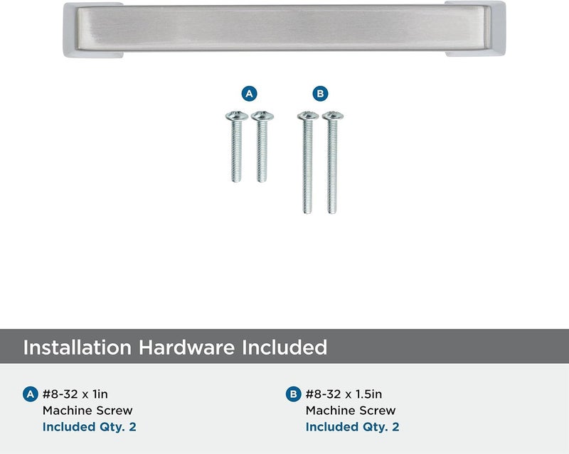 Amerock | Cabinet Pull | Satin Nickel | 3-3/4 inch (96 mm) Center to Center | Blackrock | 1 Pack | Drawer Pull | Drawer Handle | Cabinet Hardware - Image 5